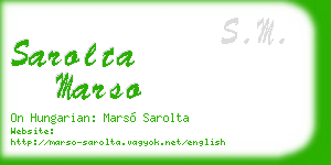 sarolta marso business card